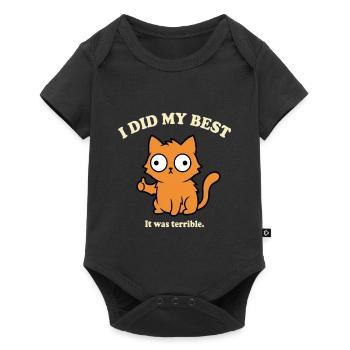 J’ai fait de mon mieux pour dire le chat drôle - Body à manches courtes Premium Bébé - noir - Devant