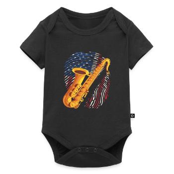 American saxophone player Saxophonist - Baby Premium short-sleeve bodysuit - black - Front