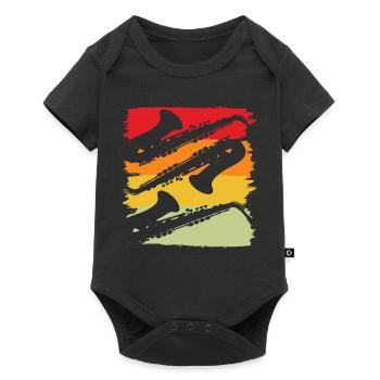 Saxophone Saxophonist Musical Instrument - Baby Premium short-sleeve bodysuit - black - Front
