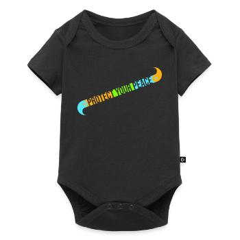 Protégez votre paix Santé mentale Pleine conscience - Body à manches courtes Premium Bébé - noir - Devant