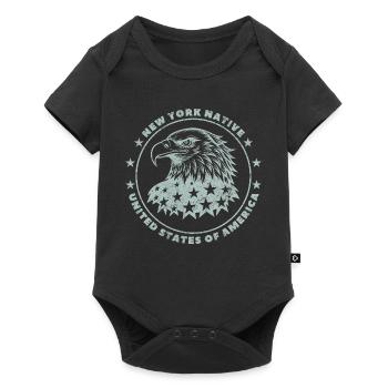 New York Native - USA Bald Eagle - Baby Premium short-sleeve bodysuit - black - Front