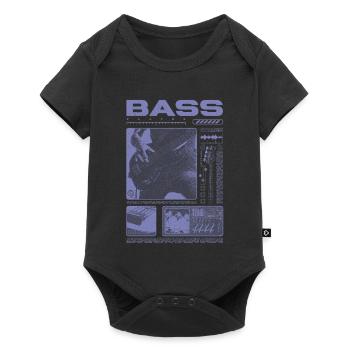 Bassgitarrenliebhaber Bassist Streetwear - Baby Premium Kurzarmbody - Schwarz - Vorne
