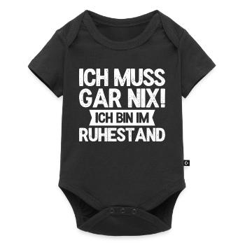 Je n’ai rien à faire ! Je suis à la retraite - Body à manches courtes Premium Bébé - noir - Devant
