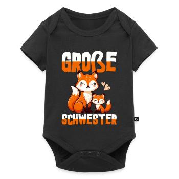 Big Sister Fox Lover Sibling - Baby Premium short-sleeve bodysuit - black - Front