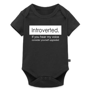 introvert - Baby Premium short-sleeve bodysuit - black - Front