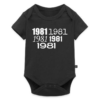 1981 - Baby Premium short-sleeve bodysuit - black - Front