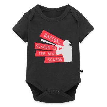 La saison de baseball est la meilleure saison des sports de fans - Body à manches courtes Premium Bébé - noir - Devant