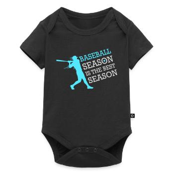 La saison de baseball est la meilleure saison des sports de fans - Body à manches courtes Premium Bébé - noir - Devant
