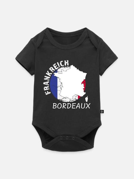Bordeaux - Baby Premium Kurzarmbody - Schwarz