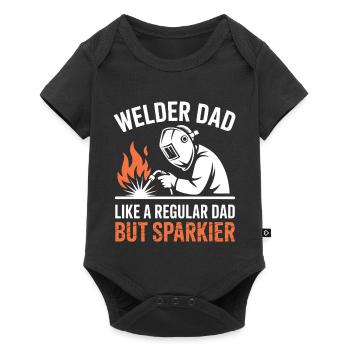 Soudeur qui dit profession, drôle de cadeau de soudeur, - Body à manches courtes Premium Bébé - noir - Devant