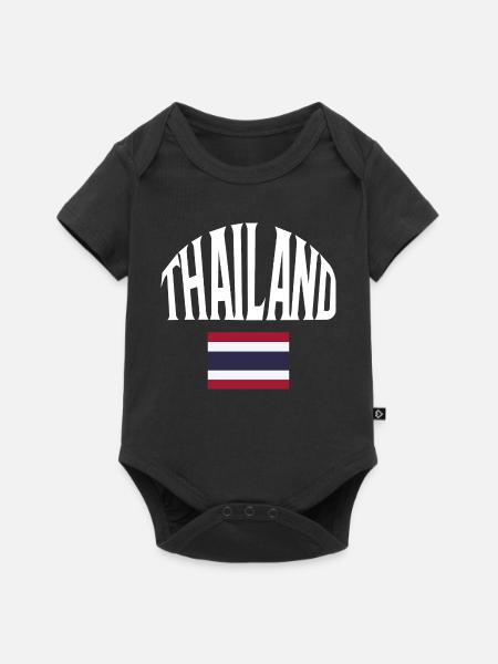 Thailand - Baby Premium Kurzarmbody - Schwarz