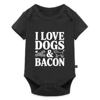 J’adore les chiens et le bacon - Body à manches courtes Premium Bébé - noir - Devant