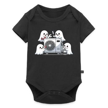 Motif drôle de technique climatique pour les fantômes HVAC d’Halloween - Body à manches courtes Premium Bébé - noir - Devant