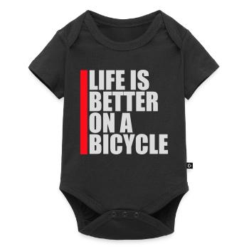La vie est meilleure à vélo. Cyclisme Sport - Body à manches courtes Premium Bébé - noir - Devant