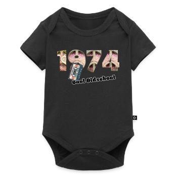 1974 Jahrgang Retro Vintage – Kassette – Cool Olds - Baby Premium Kurzarmbody - Schwarz - Vorne