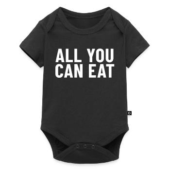 All You Can Eat - Baby Premium Kurzarmbody - Schwarz - Vorne