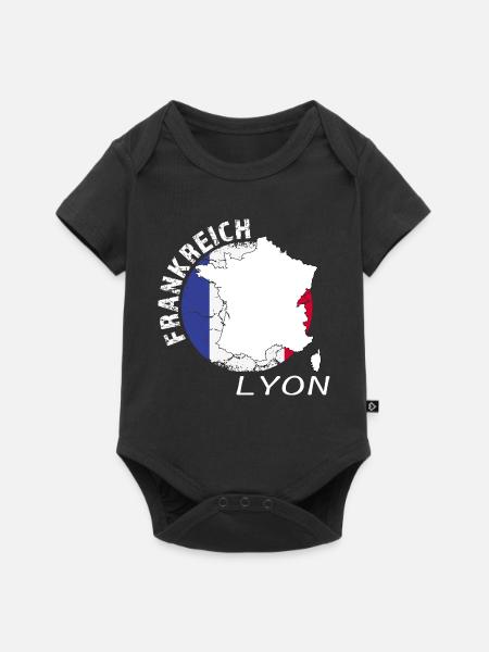 Lyon - Baby Premium Kurzarmbody - Schwarz