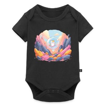 Cat ball in the colored canyon - Baby Premium short-sleeve bodysuit - black - Front