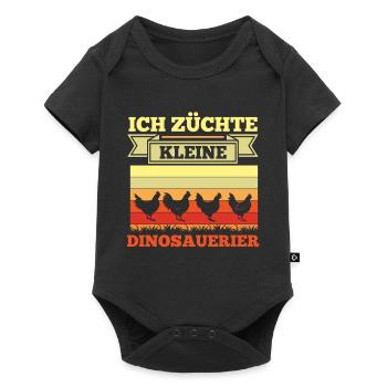 Hühner Hühnerbauer Bauer Landwirt Huhn - Baby Premium Kurzarmbody - Schwarz - Vorne