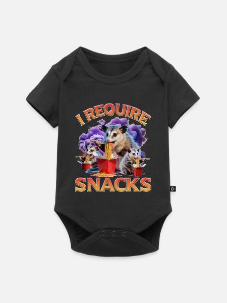 Funny Opossum - Baby Premium Kurzarmbody - Schwarz