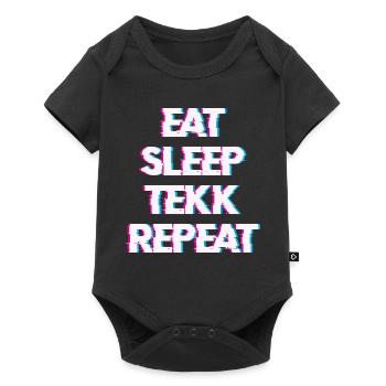 Hardtekk Tekk - Baby Premium short-sleeve bodysuit - black - Front