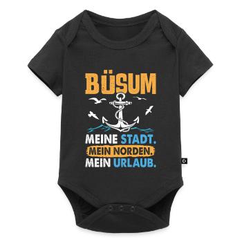 BÜSUM MA VILLE MON NORD MES VACANCES Drôle - Body à manches courtes Premium Bébé - noir - Devant