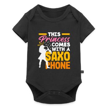 Cette princesse vient avec un - Body à manches courtes Premium Bébé - noir - Devant