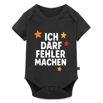 I am allowed to make mistakes, courage to learn - Baby Premium short-sleeve bodysuit - black - Front