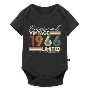 Original 1966 Vintage Vintage Birthday Retro - Baby Premium short-sleeve bodysuit - black - Front