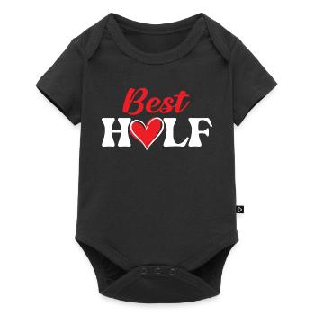 Meilleurs couples à moitié drôles pour la Saint-Valentin Love - Body à manches courtes Premium Bébé - noir - Devant