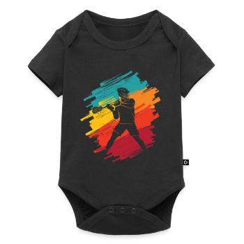 Lacrosse Joueur de Lacrosse Retro Kids Masculin - Body à manches courtes Premium Bébé - noir - Devant