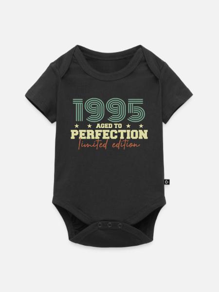 1995 - Baby Premium Kurzarmbody - Schwarz