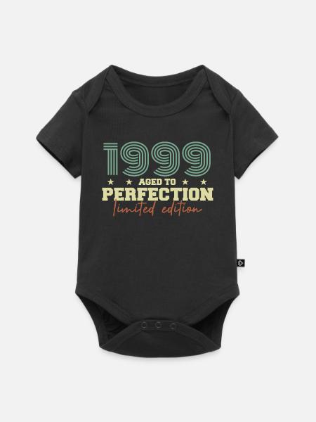 1999 - Baby Premium Kurzarmbody - Schwarz