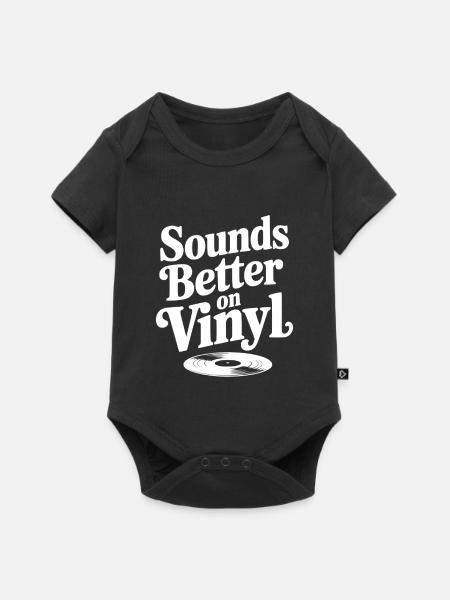 Klingt besser auf Vinyl - Baby Premium Kurzarmbody - Schwarz