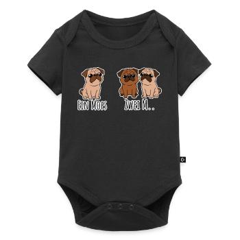 Ein Mops - zwei M? Ja was genau? lustige Hunde! - Baby Premium Kurzarmbody - Schwarz - Vorne