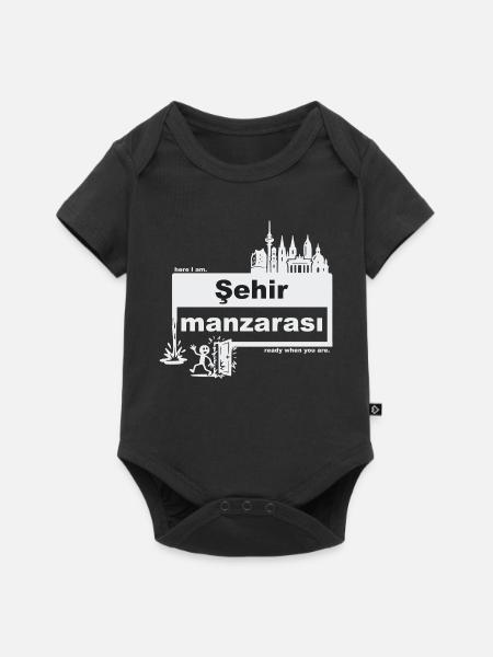 Stadtbild - türkisch - ready when you are - Baby Premium Kurzarmbody - Schwarz