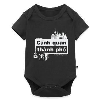 Paysage urbain - Vietnamien - prêt quand vous voulez - Body à manches courtes Premium Bébé - noir - Devant