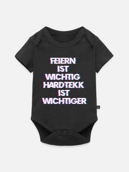 Hardtekk Tekk - Baby Premium Kurzarmbody - Schwarz