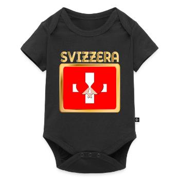 Swiss Flag Table Tennis - Baby Premium short-sleeve bodysuit - black - Front