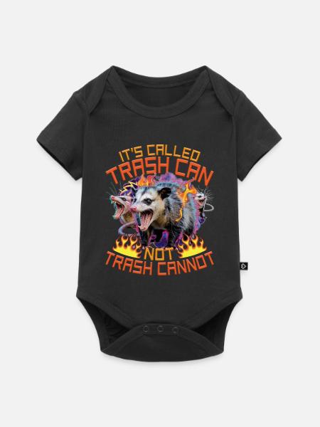 Funny Opossum - Baby Premium Kurzarmbody - Schwarz