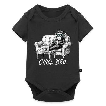 Chill Bro Monkey With Sunglasses Gamer Funny Gesch - Baby Premium short-sleeve bodysuit - black - Front