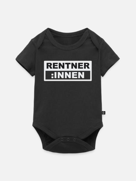 Lustiges Rentner-Design - Baby Premium Kurzarmbody - Schwarz
