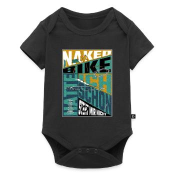 Histoire du vélo nu – Déclaration des motards - Body à manches courtes Premium Bébé - noir - Devant