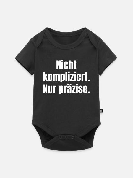 Nicht kompliziert, Nur präzise - Baby Premium Kurzarmbody - Schwarz