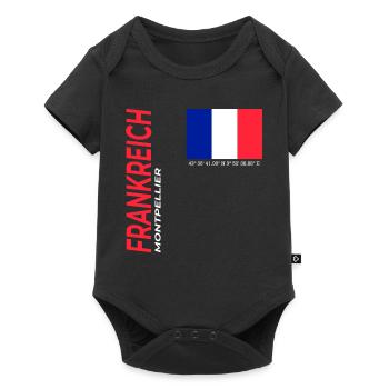 Montpellier - Baby Premium Kurzarmbody - Schwarz - Vorne