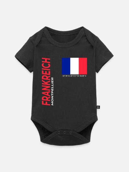 Montpellier - Baby Premium Kurzarmbody - Schwarz