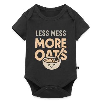 Haferbrei Frühstückskultur Overnight - Baby Premium Kurzarmbody - Schwarz - Vorne