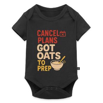 Porridge Breakfast Culture Overnight - Baby Premium short-sleeve bodysuit - black - Front