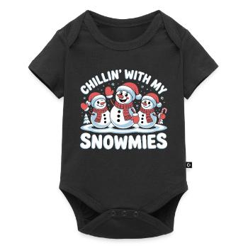 Cute Festive Snowmen Chillin With My Snowmies - Baby Premium short-sleeve bodysuit - black - Front
