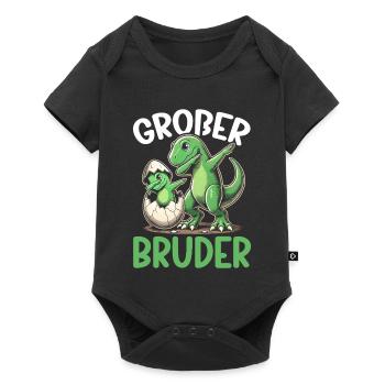 Motif de frère et de sœur dinosaure dinosaure Big Brother - Body à manches courtes Premium Bébé - noir - Devant